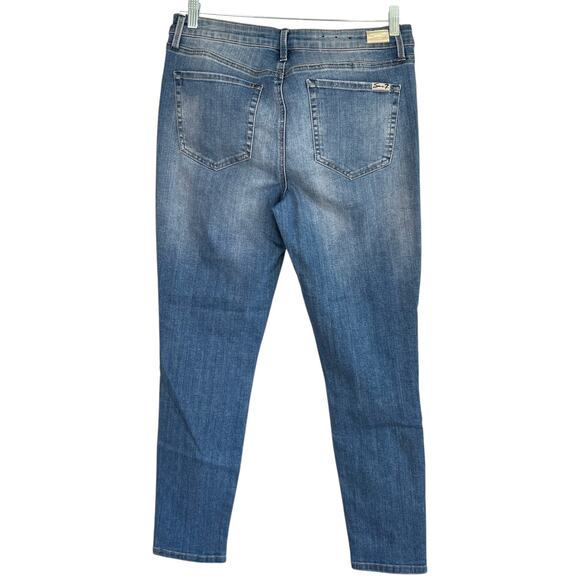 Seven7 Womens Pearl Embellished Mid Rise Skinny Jeans Starling Size 12‎ Coquette - Picture 3 of 11
